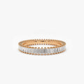 14K Gold 1.35ctw Baguette Diamond Full Eternity Prong Setting Ring