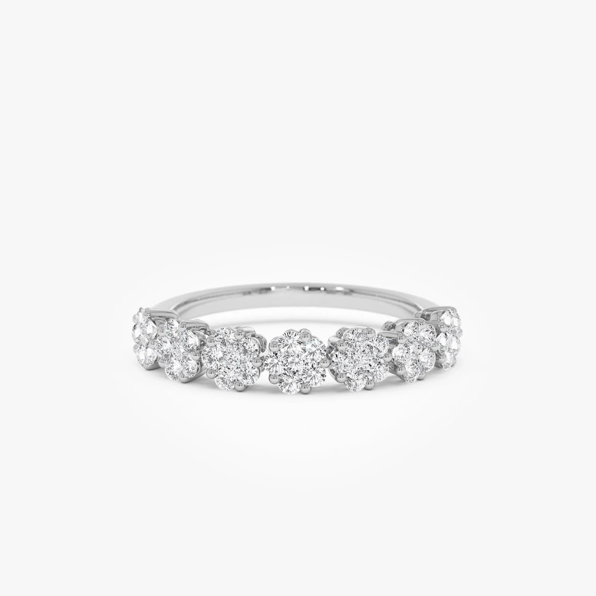 14K Solid Gold Round Diamond 0.50 Carat Illusion Setting Wedding Ring