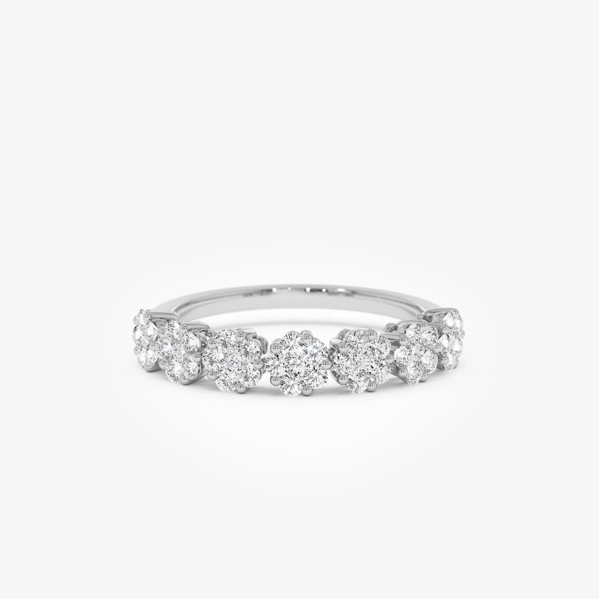 14K Solid Gold Round Diamond 0.50 Carat Illusion Setting Wedding Ring