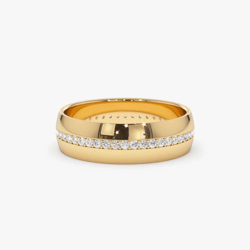 14K Solid Gold Round Diamond 0.47 Carat 5mm Wide Full Eternity Ring