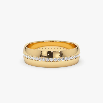 14K Solid Gold Round Diamond 0.47 Carat 5mm Wide Full Eternity Ring