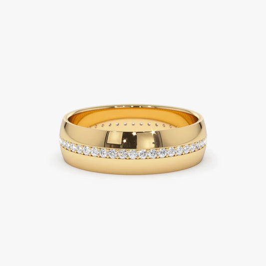 14K Solid Gold Round Diamond 0.47 Carat 5mm Wide Full Eternity Ring