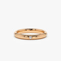 14k Gold Round Diamond Star Setting Full Eternity Ring 0.08 ctw