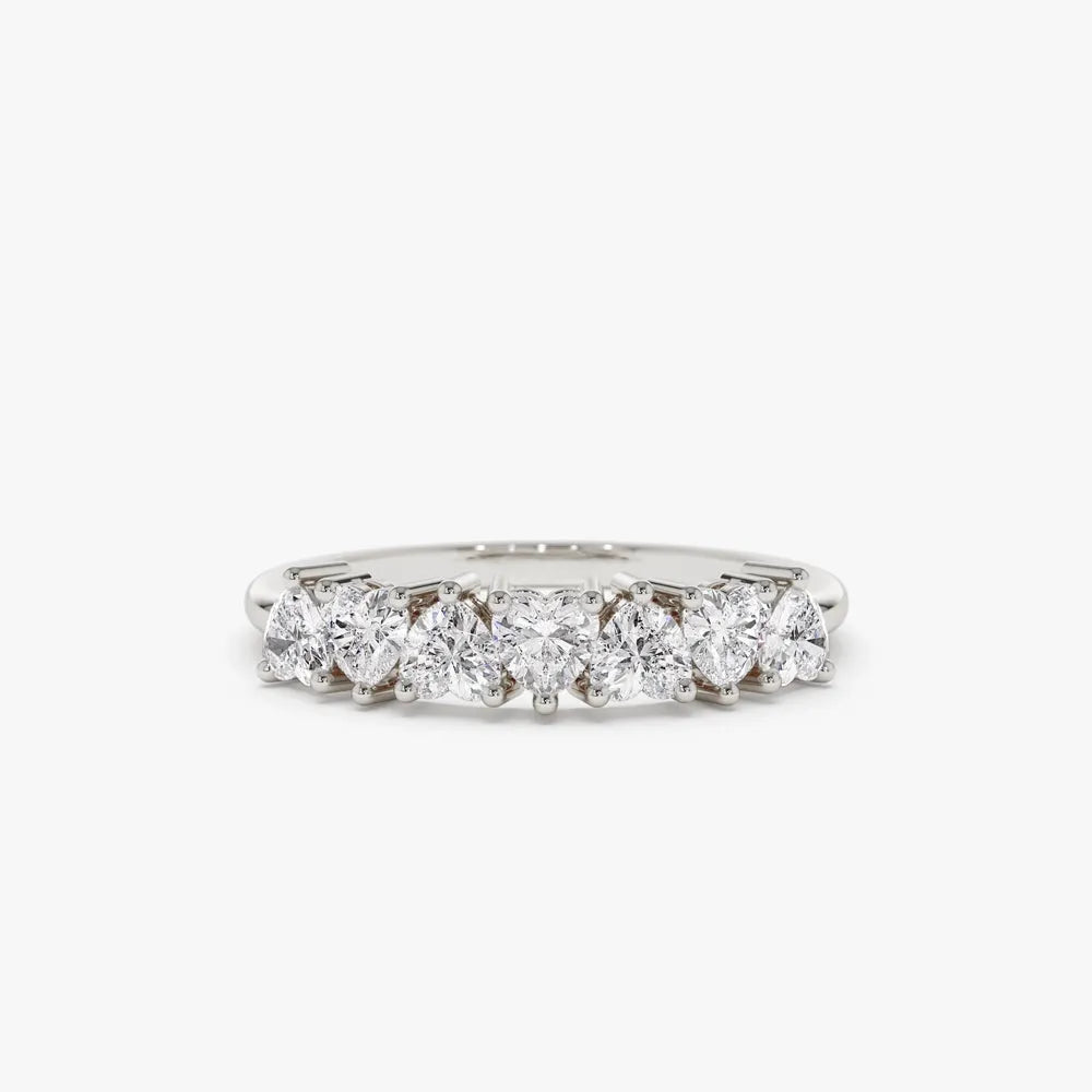 14K Solid Gold Heart Shape Diamond 0.90 Carat Up Down Prong Setting Ring
