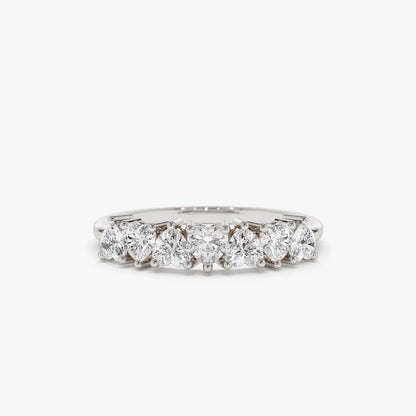 14K Solid Gold Heart Shape Diamond 0.90 Carat Up Down Prong Setting Ring