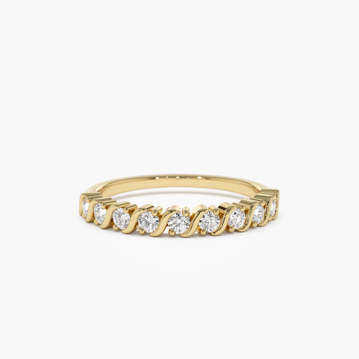 14K Gold Round Diamond Womens Wedding Ring 0.27 ctw Prong Set
