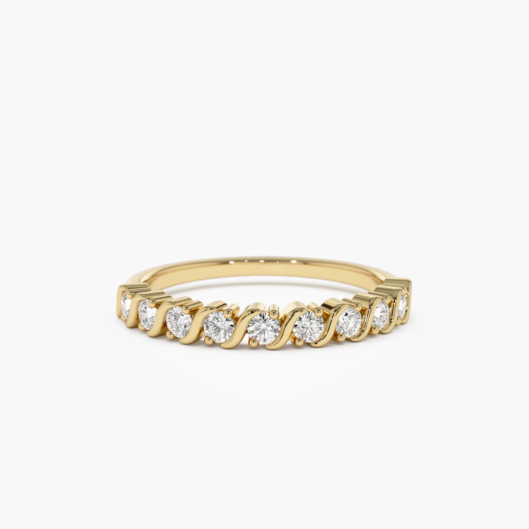 14K Gold Round Diamond Womens Wedding Ring 0.27 ctw Prong Set