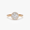 14k Gold 1.20 ctw Lab Grown Diamond Round Halo Engagement Ring Vivien