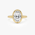 14k Gold 2.00 Carat Oval Lab Grown Diamond Claw Prong Engagement Ring IGI Certified