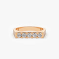 14K Gold 0.30ctw Round Diamond Rectangular Pinky Ring