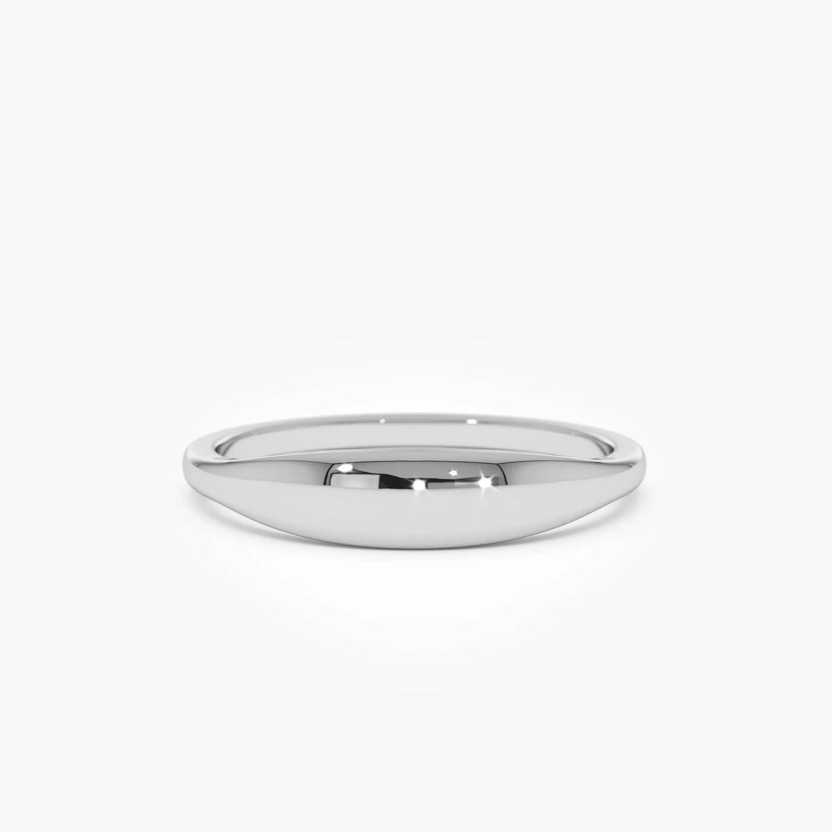 14k Gold Tapered Dome Ring 3.75mm Wide Band
