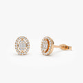 14k Gold Diamond Baguette and Round Cut Crossover Ring 0.25 ctw