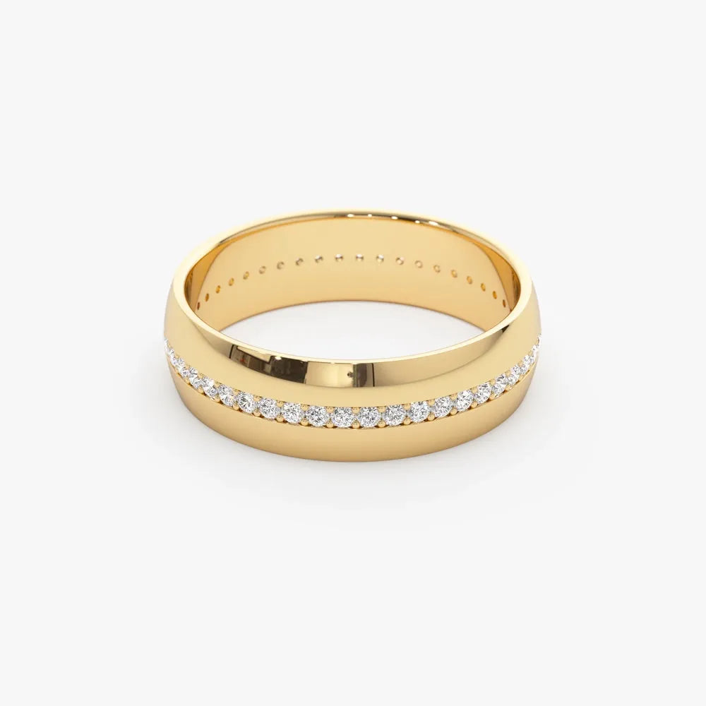 14K Solid Gold Round Diamond 0.47 Carat 5mm Wide Full Eternity Ring
