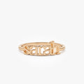14K Solid Gold Personalized Custom Name Ring Handcrafted Jewelry