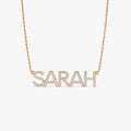 14K Solid Gold Diamond Personalized Name Necklace 0.12 CTW Per Letter