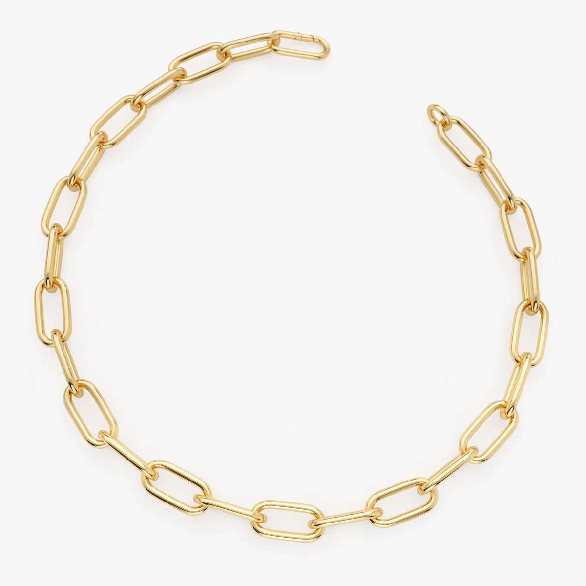 14K Gold 8mm Paperclip Link Chain Bracelet