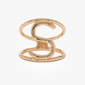 14K Solid Gold Personalized Initial Ring Custom Jewelry
