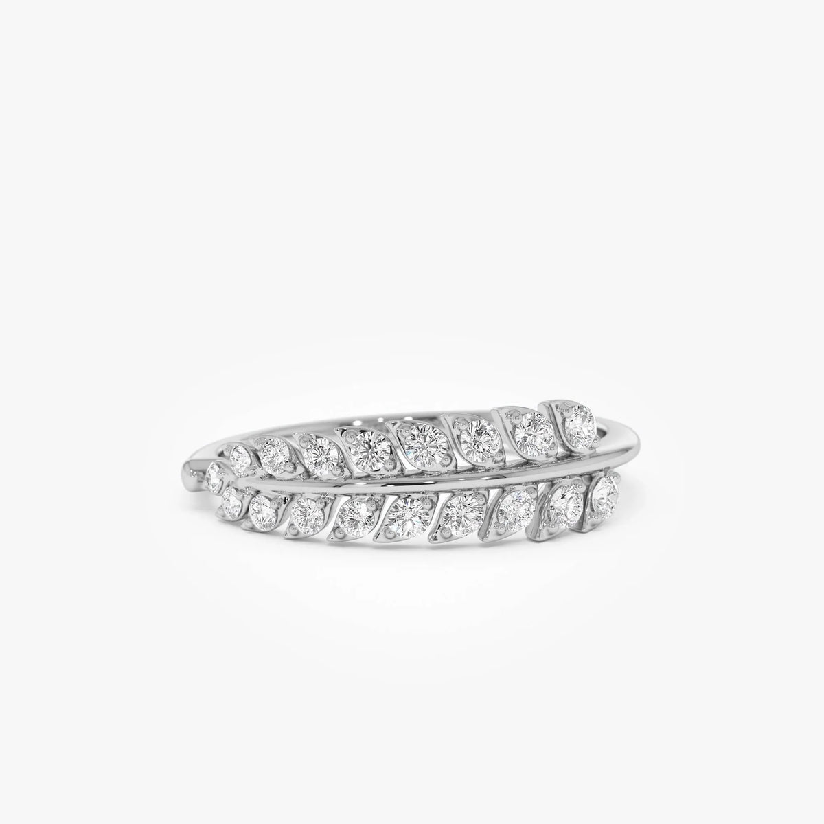 14k Gold Leaf Inspired Diamond Wrap Ring 0.30 ctw