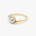 1.00 Ctw Round Lab Grown Diamond S Shape Engagement Ring in 14K Gold