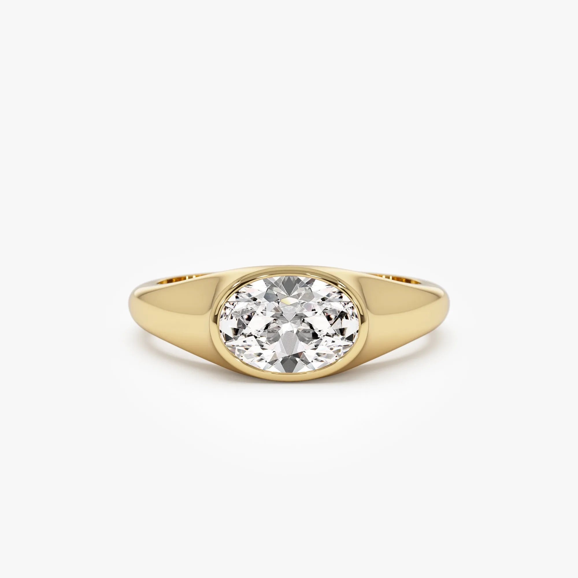 14k Gold 1.00 ctw Oval Lab Grown Diamond Amira Ring