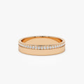 14K Gold Round Diamond Half Eternity Wedding Band 4mm 0.12 Carat