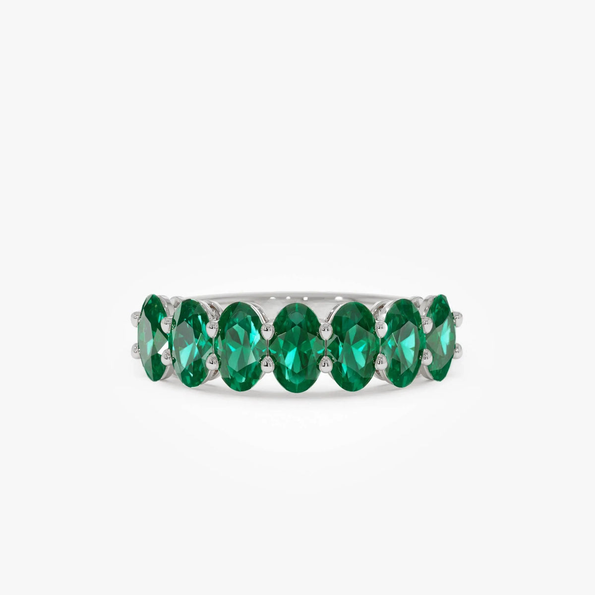 14K Solid Gold Oval Emerald Basket Setting Ring 2.22 CTW Handcrafted Custom Jewelry