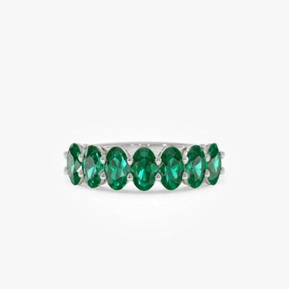 14K Solid Gold Oval Emerald Basket Setting Ring 2.22 CTW Handcrafted Custom Jewelry