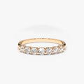 14k Gold 0.45 CTW Round Diamond 7 Stone U-Shaped Wedding Band