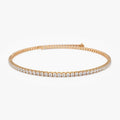 14K Solid Gold Round Diamond Tennis Bracelet 4 Prong Setting 2.20 Carat