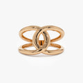 14k Solid Gold Infinity Knot Wide Statement Ring