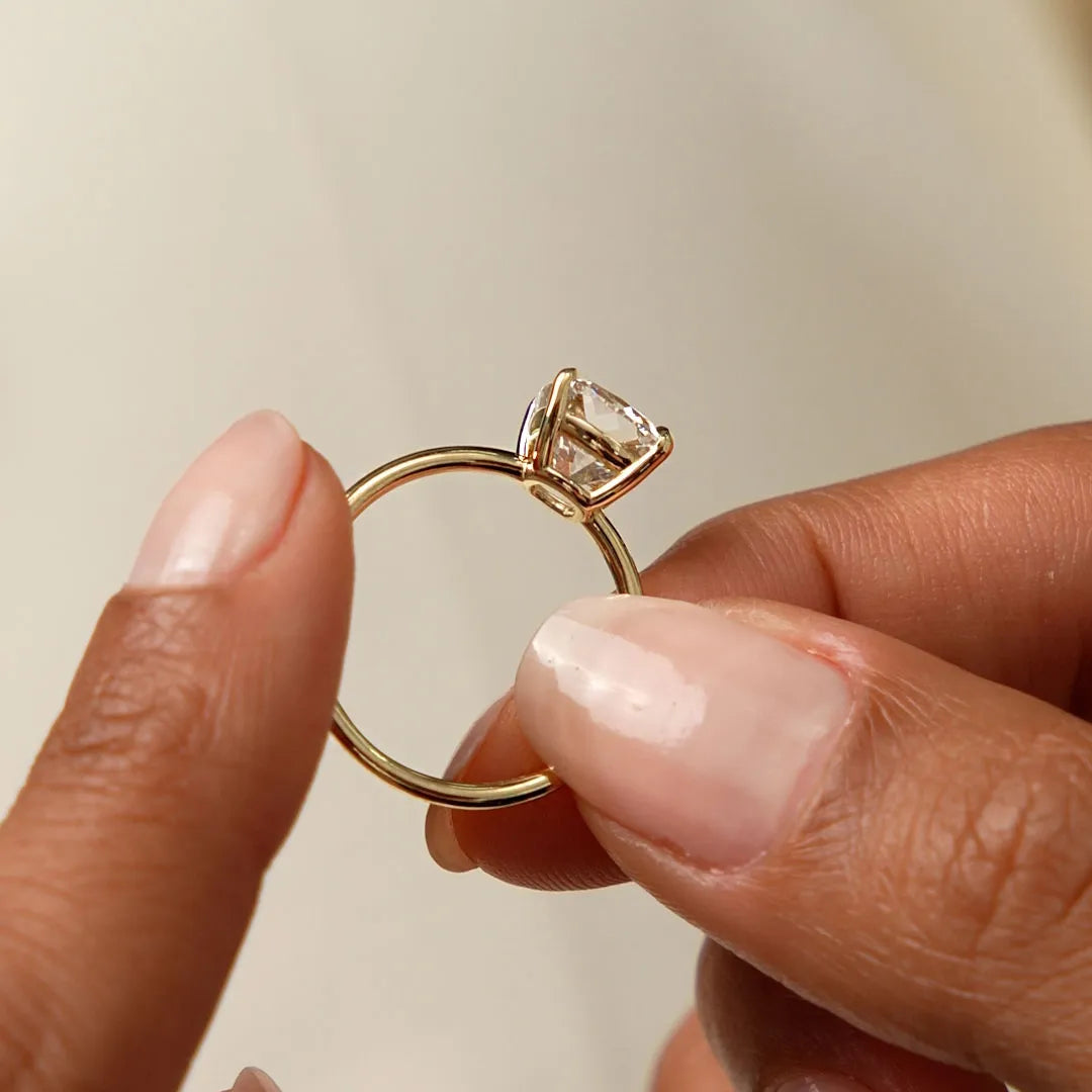 2.00 Ctw 14k Cushion Cut Lab Grown Diamond Engagement Ring - Evianne