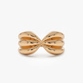 14k Solid Gold Bold Sculpted Dome Ring
