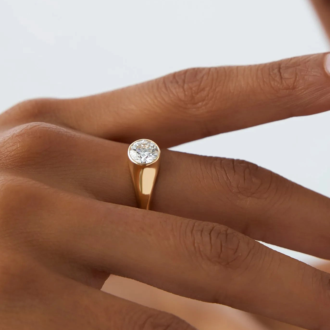 14k Gold Lab Grown Diamond Round Ring 1.00 ctw Alina