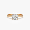 14k Gold Lab Grown Diamond Round Engagement Ring Valerie Four Prong Setting 0.75 to 1.50 ctw