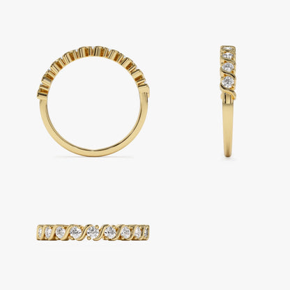 14K Gold Round Diamond Womens Wedding Ring 0.27 ctw Prong Set