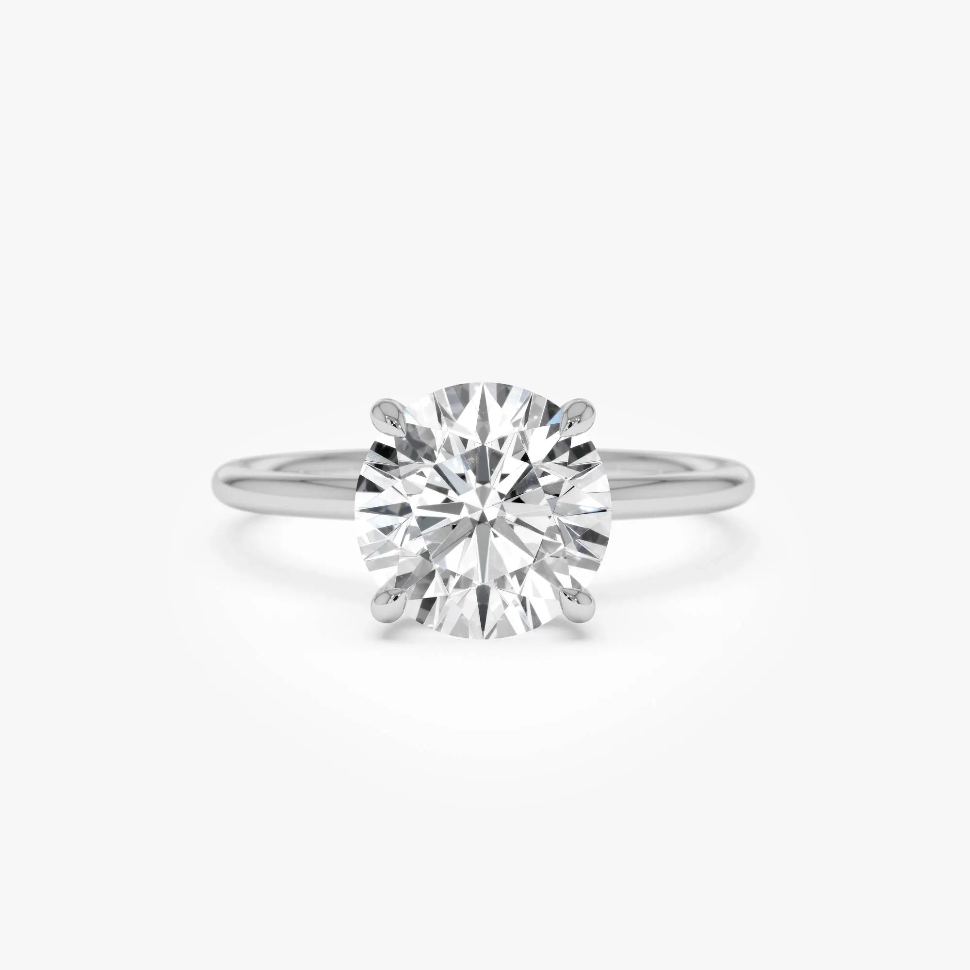 14k Gold 2.00 CTW Lab Grown Diamond Round Brilliant Engagement Ring Prong Setting IGI Certified
