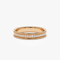 14K Solid Gold Round Natural Diamond Milgrain Full Eternity Ring 0.30 ctw