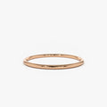 14K Solid Gold 1.2mm Minimalist Classic Wedding Band Ring