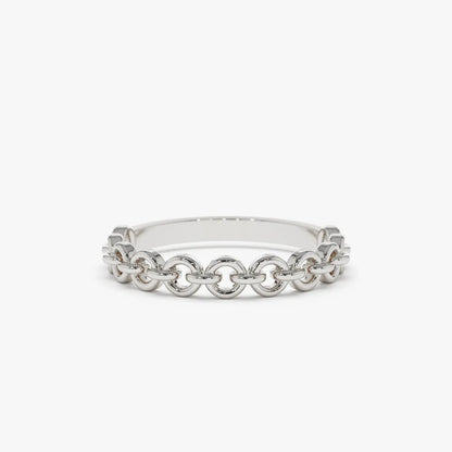 14K Solid Gold 3mm Stackable Minimalist Wedding Band Ring