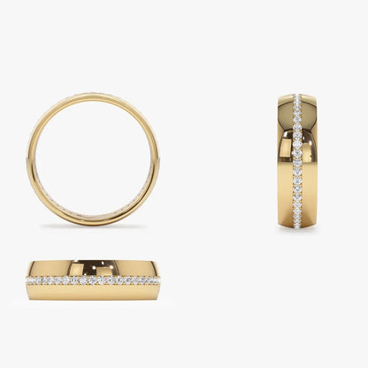 14K Solid Gold Round Diamond 0.47 Carat 5mm Wide Full Eternity Ring