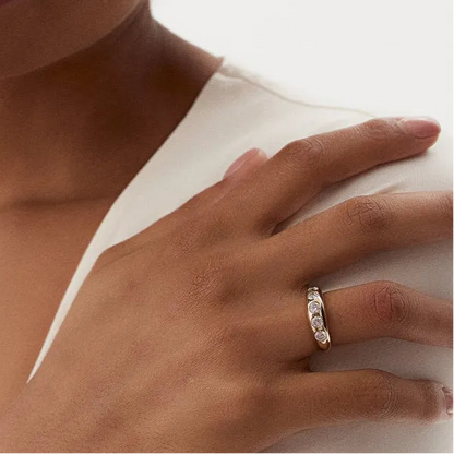 14K Solid Gold Round Diamond 0.90 Carat Dome Chunky Statement Ring