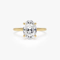 14k Gold 2.00 Carat Oval Cut Lab Grown Diamond Prong Setting Engagement Ring Odessa