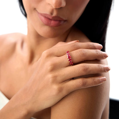 14k Gold Ruby Oval Cut Basket Setting Ring 2.70 ctw