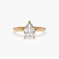 14k Gold Lab Grown Diamond Pear Shaped Engagement Ring Prong Setting Kylie 0.75 to 1.50 ctw