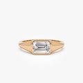 14k Gold 1.00 ctw Emerald Cut Lab Grown Diamond Remi Solitaire Ring