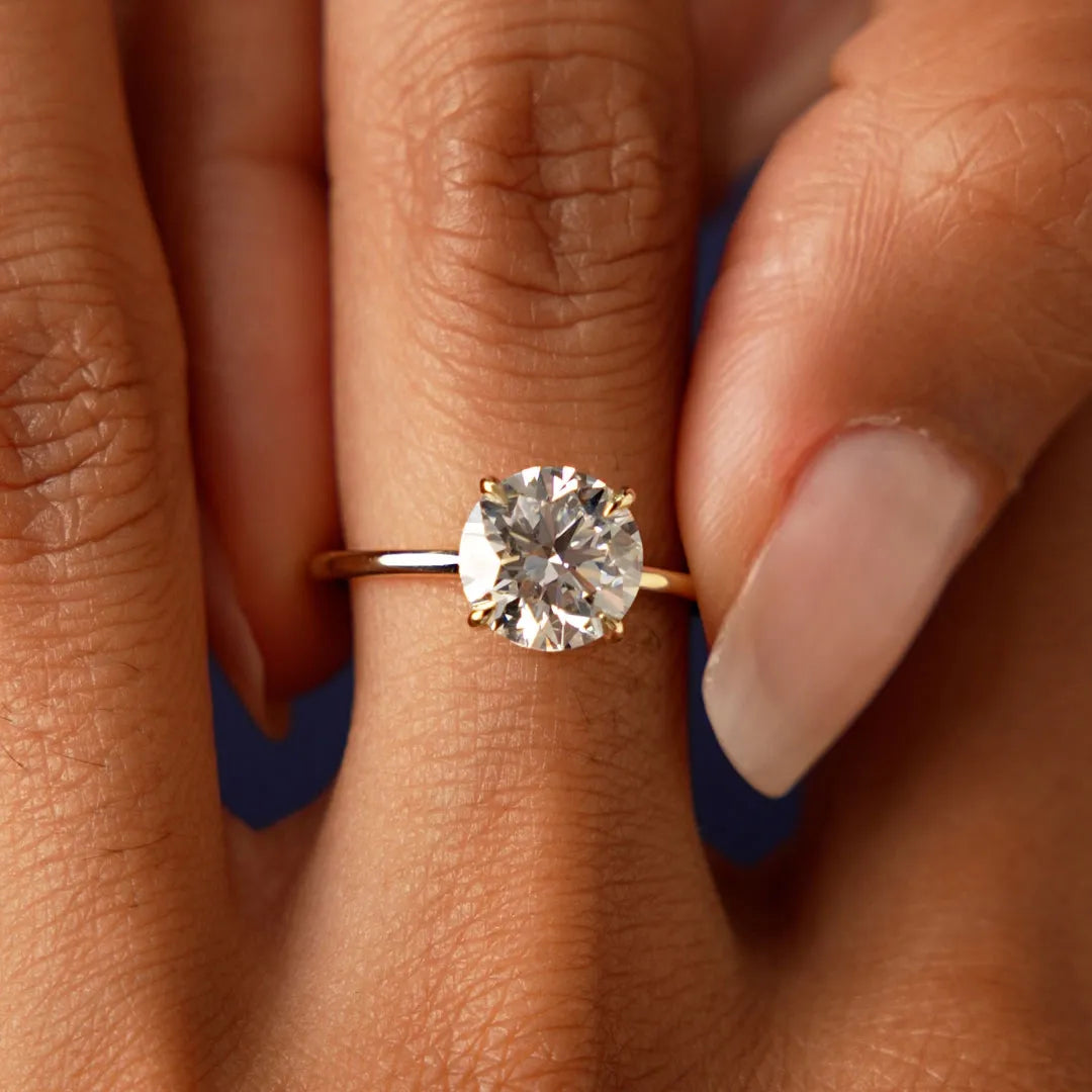 14k Gold 2.00 CTW Lab Grown Diamond Round Brilliant Engagement Ring Prong Setting IGI Certified