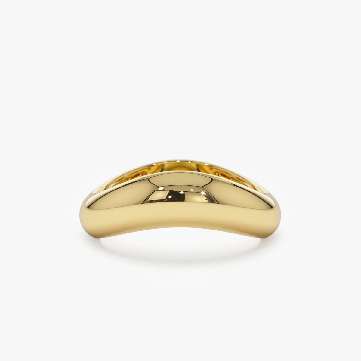 14k Solid Gold Amorphic Shaped Figure Graduated Band Ring