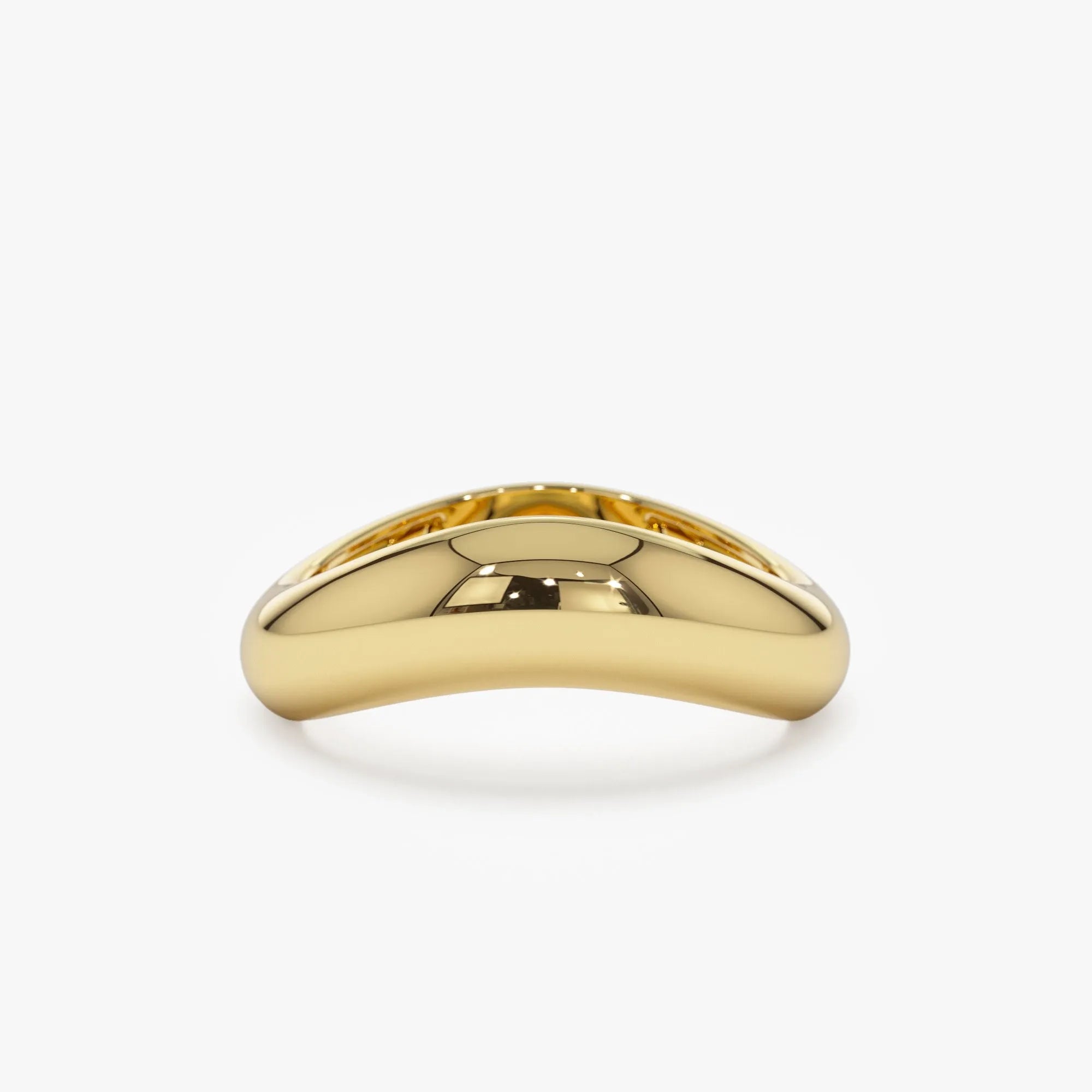 14k Solid Gold Amorphic Shaped Figure Graduated Band Ring