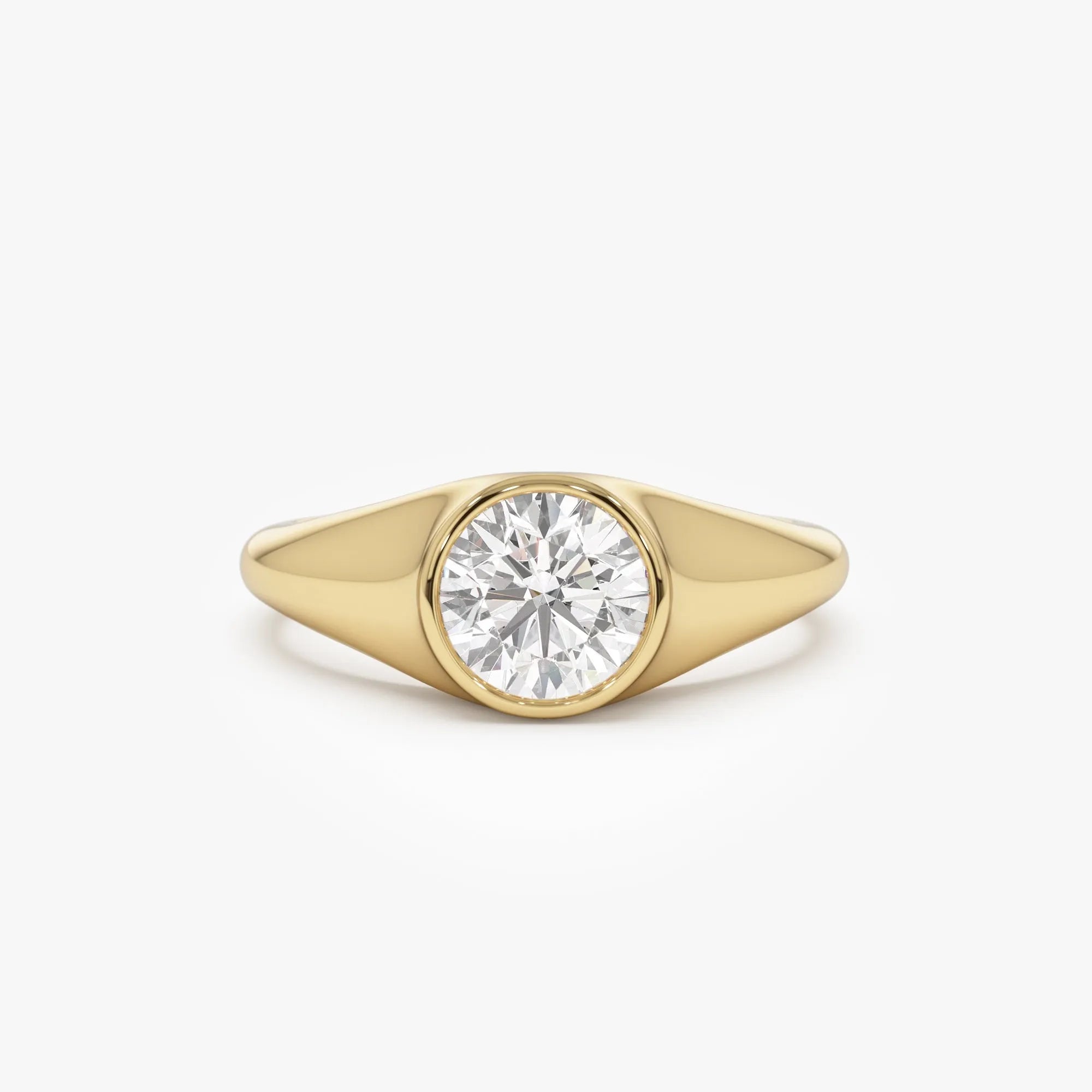 14k Gold Lab Grown Diamond Round Ring 1.00 ctw Alina