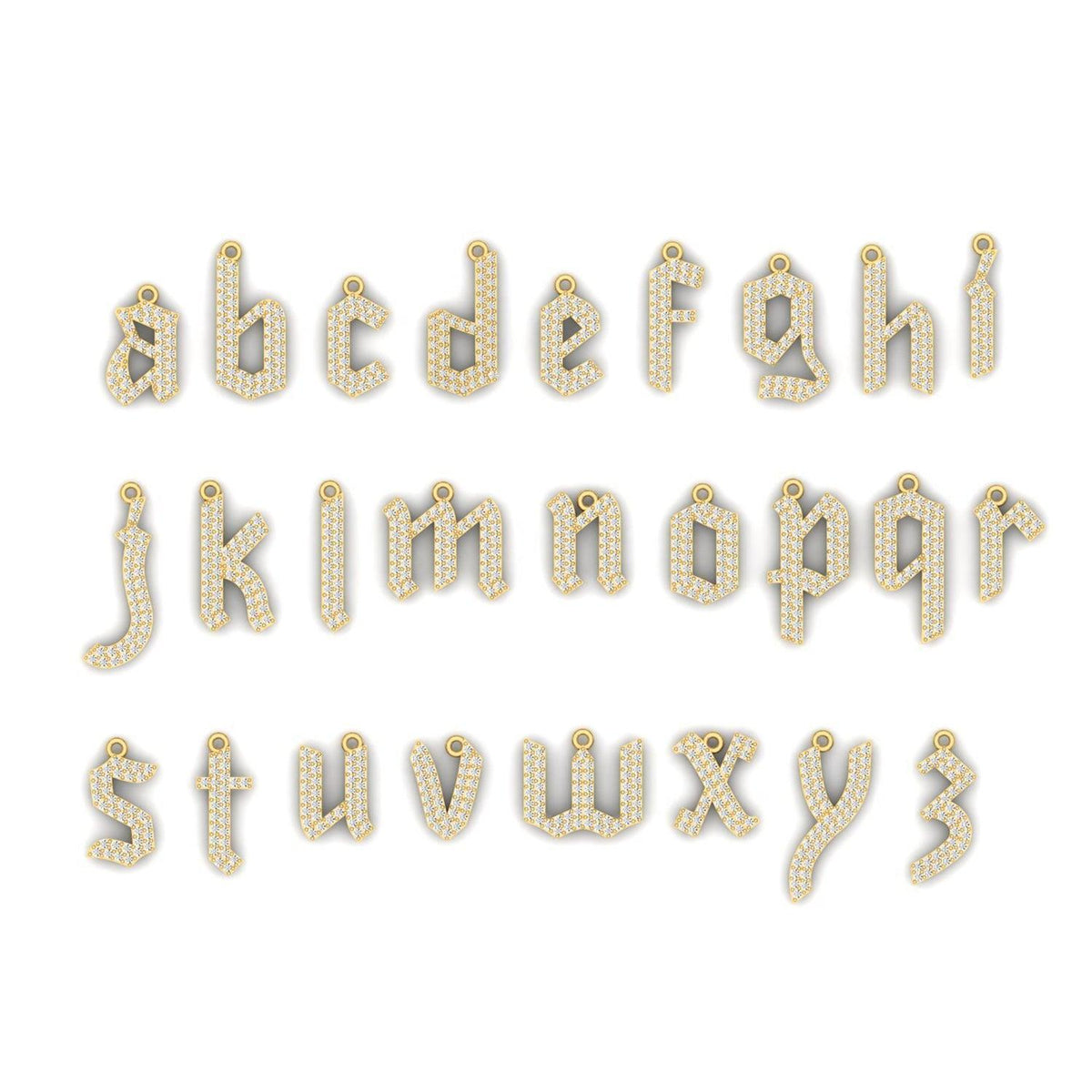Kids Diamond Gothic Old English Charm